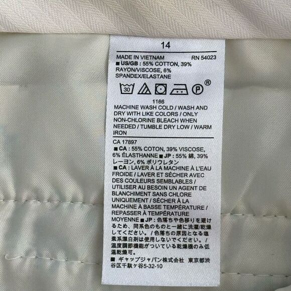 Banana Republic Yellow Print Sloan Crop Pants NWT - Women’s US 14 - Picture 8 of 9